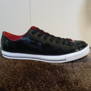 Unisex Converse Black Patent Low All Stars